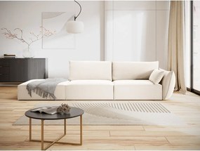 Bézs bársony kanapé, jobb oldali 264 cm Vanda – Mazzini Sofas