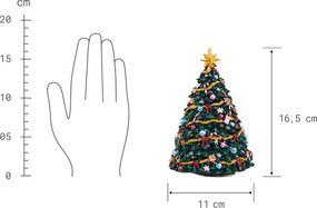 X-MAS zenélő karácsonyfa, 11 cm