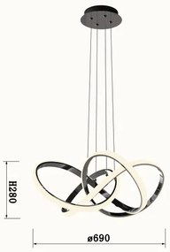 Wofi 6134-105L - LED Dimmelhető csillár zsinóron INDIGO LED/50W/230V