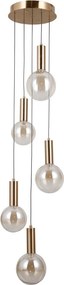 Italux modern függeszték strela borostyán arany itxpnd-34378-5s-hbr