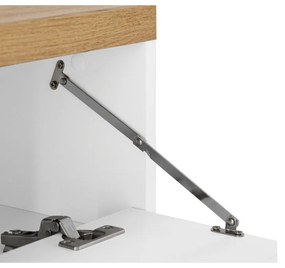 Fehér mosdó alatti szekrény tölgyfa dekorral 60x57 cm Thessa – Støraa