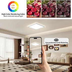 Brilagi - ULTRA SLIM LED/24W/230V fürdőszobai mennyezeti lámpa 42x42 cm ezüst IP54