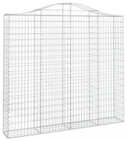 4 db íves horganyzott vas gabion kosár 200x30x180/200 cm