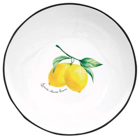 Citrom mintás Porcelán mélytányér Amalfi