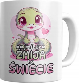 Fehér Nyomott Mintás Bögre A Világ Legkedvesebb Kígyója Eredeti Ajándék