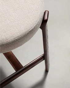 Bézs-sötét natúr színű kőrisfa bárszék (ülésmagasság 65 cm) Granite – Kave Home