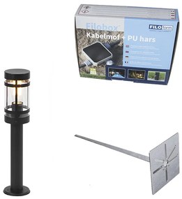 Modern kültéri lámpa fekete 50 cm IP44 - Gleam
