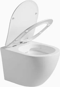 Eros ES OVAL fali WC - perem nélküli - WC ülőkével - VORTEX örvényöblítéssel - 53,5 cm