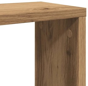 2 db kézműves tölgyszínű szerelt fa fali kockapolc 30x15x30 cm