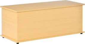 HOMCOM Fa Tároló Ládika Ülőpárnával, Fedéllel - Ideális Tárolás Hálószobában, Nappaliban - Max. Terhelhetőség: 120 kg - Mérete: 100x40x40 cm - Termész