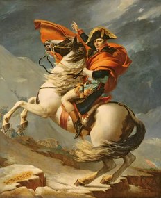 David, Jacques Louis (1748-1825) - Festmény reprodukció Napoleon Crossing the Alps on 20th May 1800, (35 x 40 cm)