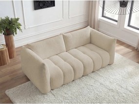 Bézs buklé kanapé 234 cm Azra – Bobochic Paris