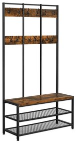 NAVOR álló fogas, barna/fekete