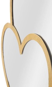 Fali tükör glam dupla szív 65x2x50cm