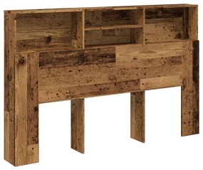 antik fa színű szerelt fa áthidalószekrény 160 x 19 x 103,5 cm
