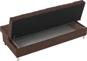 Kihúzható kanapé, barna, ALADA