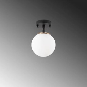 Atmaca 10210 fekete-antik fém-üveg függőlámpa, Ø15 cm
