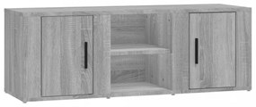 szürke sonoma színű szerelt fa TV-szekrény 100x31,5x35 cm