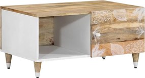 vidaXL tömör mangófa dohányzóasztal 80 x 50 x 40 cm