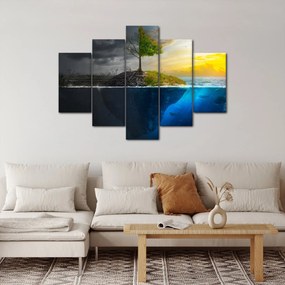 Két oldalt mutató kép (150x105 cm)