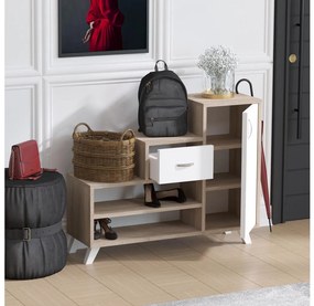 Cipősszekrény RETRO 77x90 cm bézs/fehér