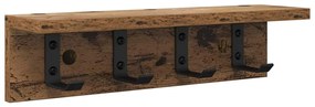 Fali Kabáthorog polcokkal Régi fa 40 x 10.5 x 10.5 cm Faanyag
