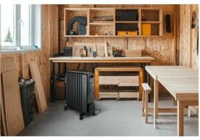 Sencor - 11 bordás olajradiátor 1000/1200/2400 W/230 V Wi‑Fi fekete