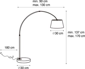 Okos modern ív lámpa fekete, WiFi A60 - Arc Basic