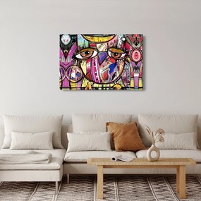 Kép - utca, művészet - bagoly (90x60 cm)