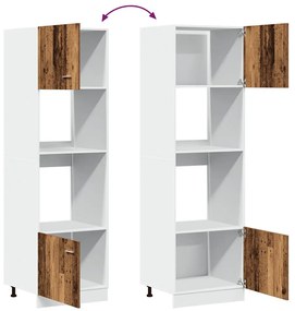 vidaXL “Lyon” antik fa szerelt fa mikrohullámú szekrény