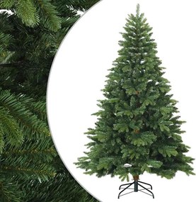 vidaXL Műanyag Hajtogatós Karácsonyfa Zöld 210 cm PVC, PE és acél