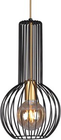 KAJA KP-15 ARVI BLACK Fekete Színű Függeszték 15xE27 15W IP20