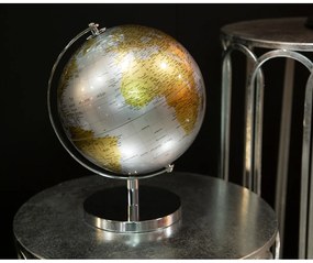 Globe ezüst-aranyszínű asztali dekoráció, magasság 28 cm - Mauro Ferretti