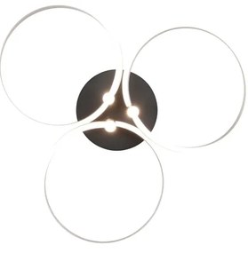 Fekete-ezüstszínű LED dimmelhető mennyezeti lámpa Caruso – Trio