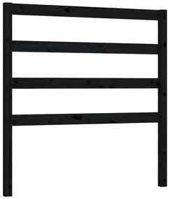 fekete tömör fenyőfa ágy fejtámla 95 x 4 x 100 cm