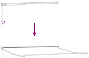 Manuális Behúzható Napellenző Fekete 300x250 cm