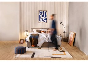 Kárpitozott franciaágy taupe színű, tárolóhellyel, matraccal/ráccsal 160x200 cm Myra Pillow - Bonami Selection