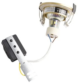 6 darabos modern, süllyesztett, arany színű, kerek, IP44-es spotlámpa szett - Xena