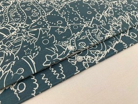 Pamut ágynemű FROSTLINE kékeszöld Ágyneműhuzat mérete: 70 x 90 cm | 140 x 200 cm