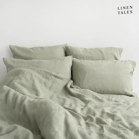 Világoszöld egyszemélyes len ágyneműhuzat 140x200 cm – Linen Tales