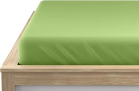 Jersey gumis lepedő lycrával zöld 90 x 200 cm