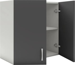 Benita 2 ajtós Felső konyhaszekrény Antracit-Fehér 60x30x60 cm