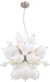 Globo 15633HO - Csillár zsinóron UDO 6xE14/25W/230V átm. 55 cm fehér