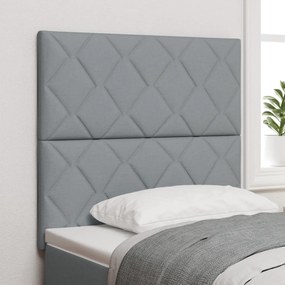 LED Fejtámla Gyémántblokkok Mintázat Világosszürke 100 cm Szövet