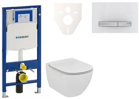 Fali WC szett Geberit előtétfalas szereléshez + Ideal Standard Tesi WC 111.300.00.5NF8