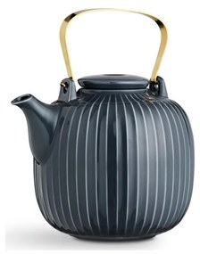 Hammershoi antracitszürke porcelán teáskanna, 1,2 l - Kähler Design