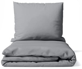 Szürke kétszemélyes hosszabbított mikroszatén ágyneműhuzat 200x220 cm Basic – Bonami Essentials
