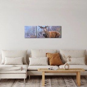 Kép - Szarvasok a tájban (órával) (90x30 cm)