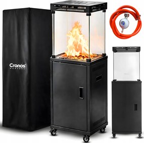 Fűtőernyő Teraszfűtő Gáz Piramis Kheopsz Fekete 11 kW