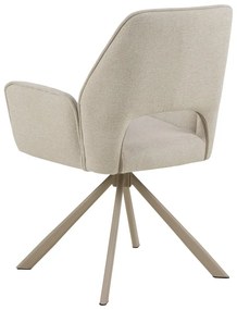 Bézs kárpitozott karfás étkezőfotel Graham – Actona